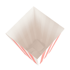 BIO papírová krabička / kyblík na popcorn 2l, 8x11x20,5cm (600ks)