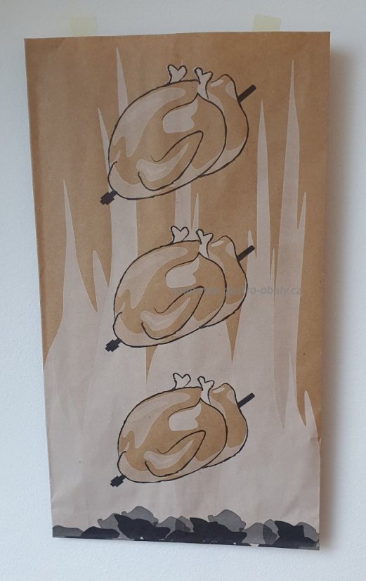 Nepromastitelný sáček na grilované kuře 18+5,5x33cm (500ks)
