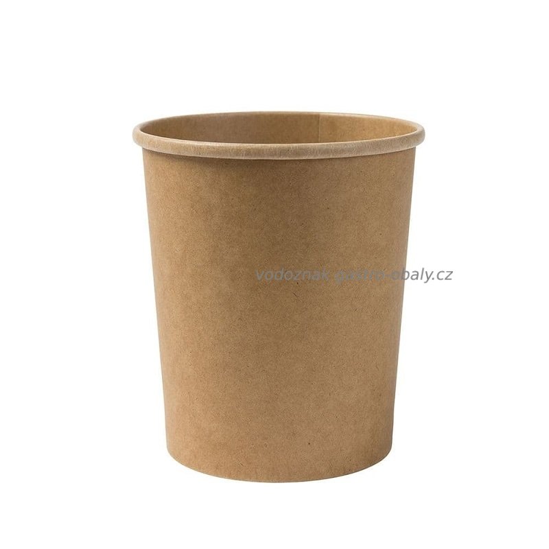 Kelímek EKO na polévku papírový hnědý 800ml, 32oz bez víka (500ks)