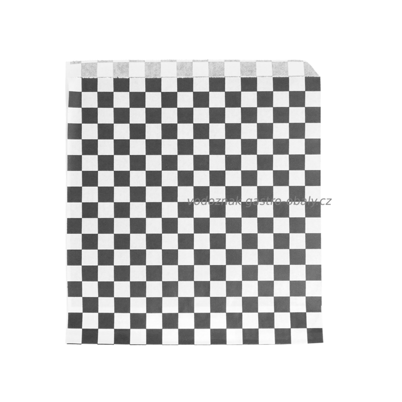 Sáček NEPROMASTITELNÝ černo-bílý otevřený ze 2 stran 13x13cm (1000ks)
