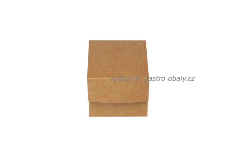 Grill box/ burger krabička nepromast. s hliníkem hnědá 13x10x8cm. (196ks)