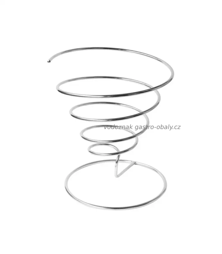 Nerezový kovový stojan na kornouty 135x119x137mm (1ks)