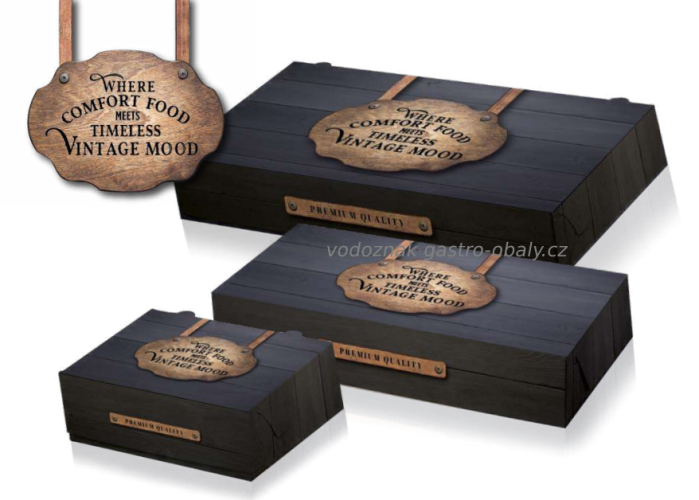 Luxusní papírová krabička s hliníkem uvnitř 25x9x6,5cm vintage (165ks)