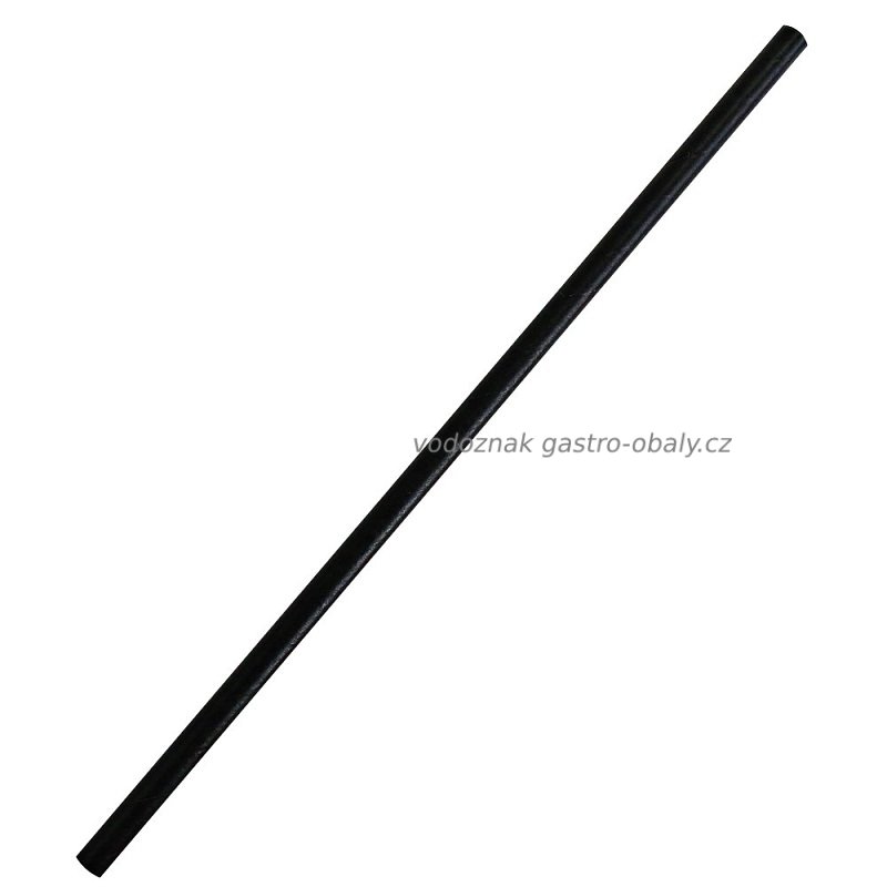 Brčko BIO papírové černé 19,7 cm (100ks)