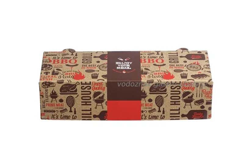 Hliníková alu papírová krabička na bagetu /hot-dog 29x17,4x8cm (80ks)