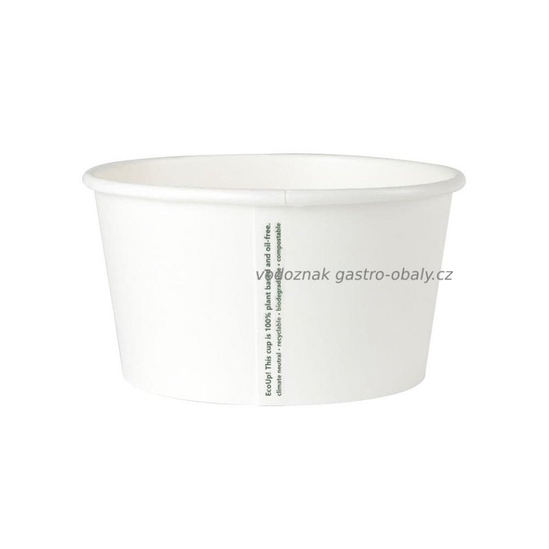 Kelímek BIO na polévku papírový bílý 300ml, 12oz (500ks)