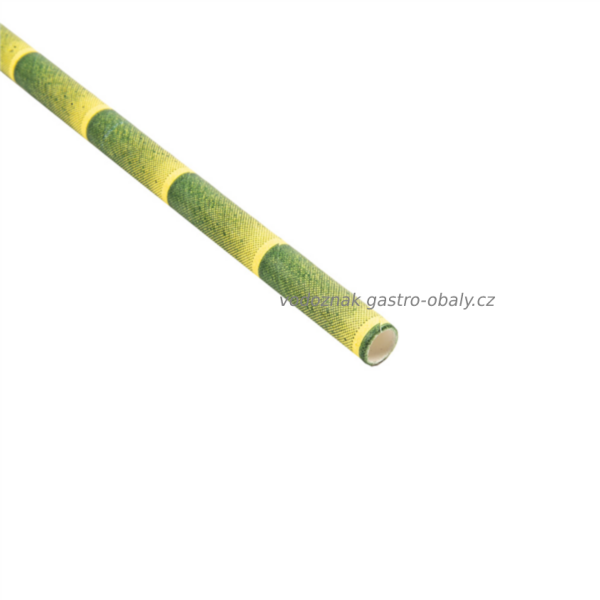 BIO brčko papírové bamboo potisk 21 cm 6mm (3000ks)