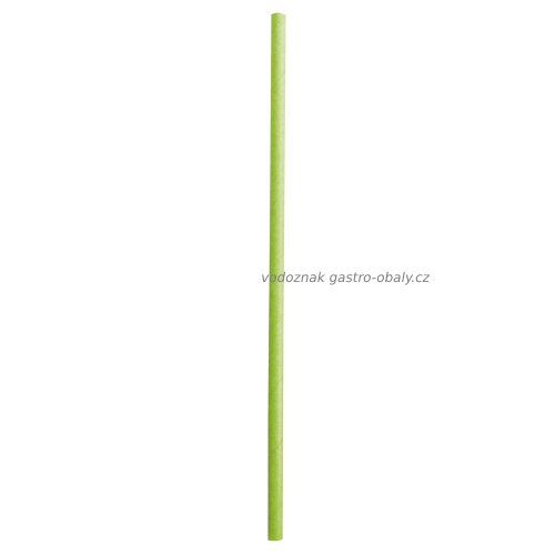 BIO brčko papírové světle zelené 19 cm (100ks)