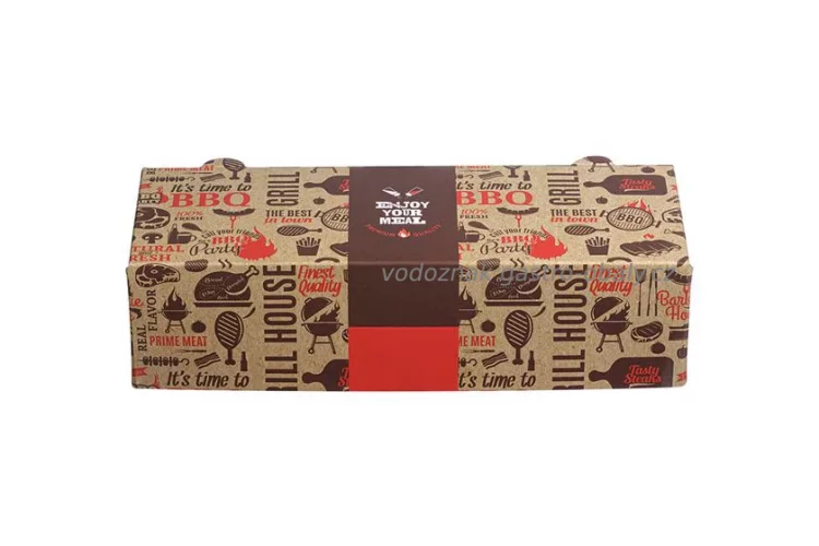 Hliníková alu papírová krabička na bagetu /hot-dog 29x17,4x8cm (80ks)