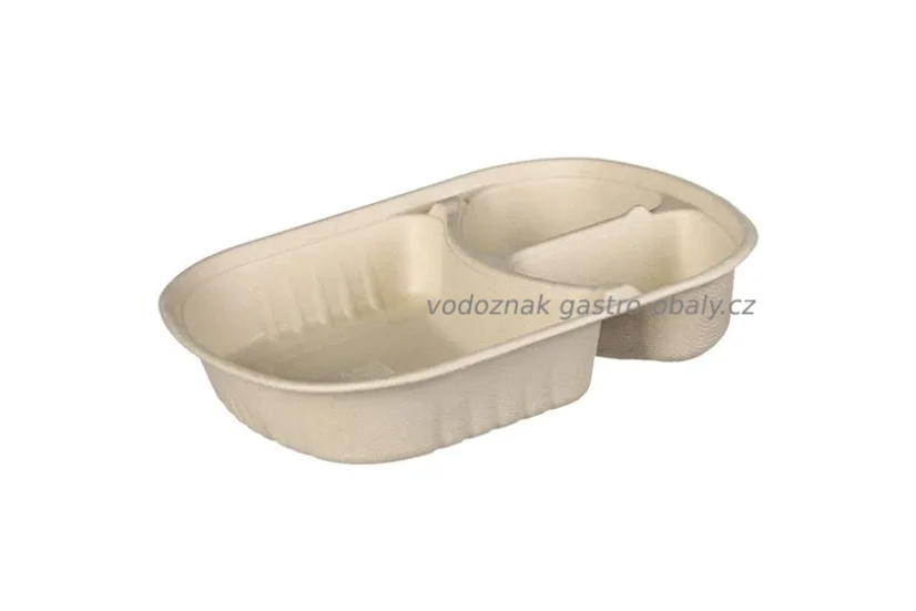 Menubox 3-dílný z cukrové třtiny 1100ml (400ks)