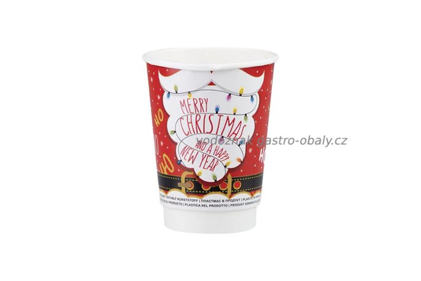 EKO papírový vánoční kelímek dvouvrstvý 300ml 12oz (500ks)