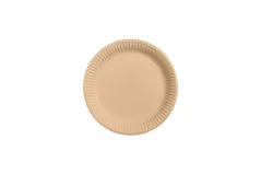 Eko talíř papírový kulatý mělký hnědý-kraft 18cm (1000ks)