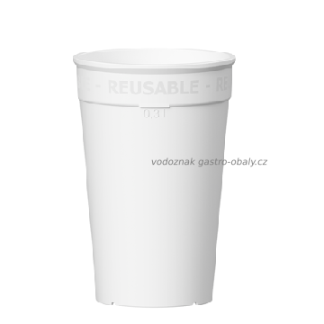 RE-kelímek na kávu, použitelný 800x včetně víčka ryska 300ml (345ks)