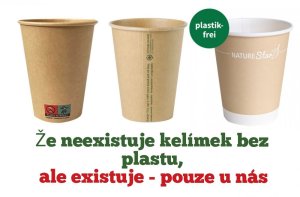 Že neexistuje kelímek bez plastu, ale existuje - pouze u nás