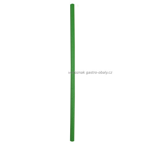 BIO brčko JUMBO 8mm papírové zelené 25cm (100ks)