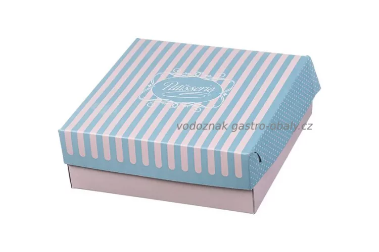 Papírová krabice na dort s alu / hliníkem 25x25x8cm (70ks)