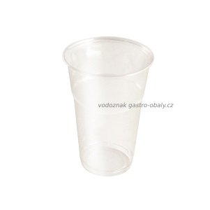 Kelímek PET 400ml/ryska 300ml transparentní EU logo (1000ks) Kelímek PET 400ml/ryska 300ml transparentní EU logo (1000ks)