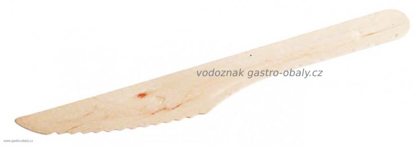 BIO kompostovatelný dřevěný nůž 160mm (5000ks)