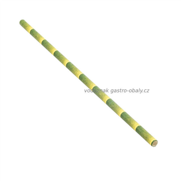 BIO brčko papírové bamboo potisk 21 cm 6mm (3000ks)
