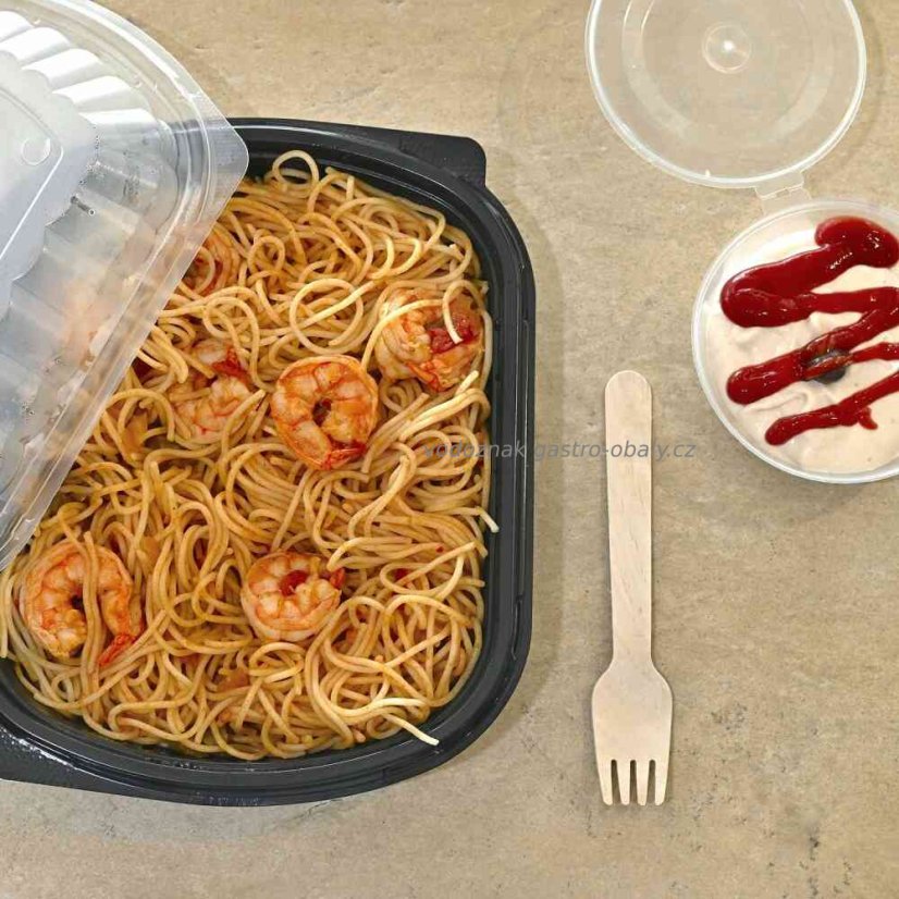 Recyklovatelný menubox černý jednodílný 1l (300ks)