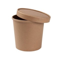 Kelímek EKO na polévku papírový hnědý 800ml, 32oz bez víka (500ks)
