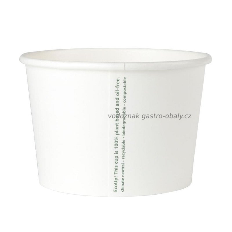 Kelímek BIO na polévku papírový bílý 400ml, 16oz bez víka (500ks)