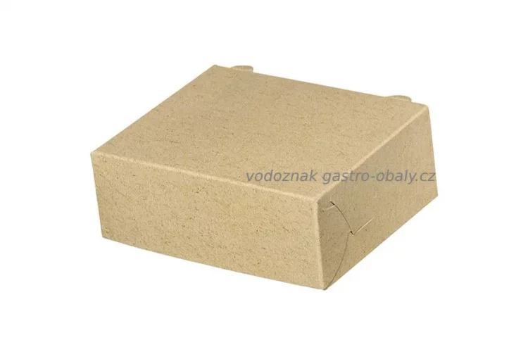Grill box/ cukrářská krabice nepromast. hnědá s hliníkem 19x14,5x8cm (128ks)