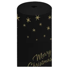 Vánoční ubrus  černý AIRLAID textilie  Merry Christmas 0,40x24m  (6ks)