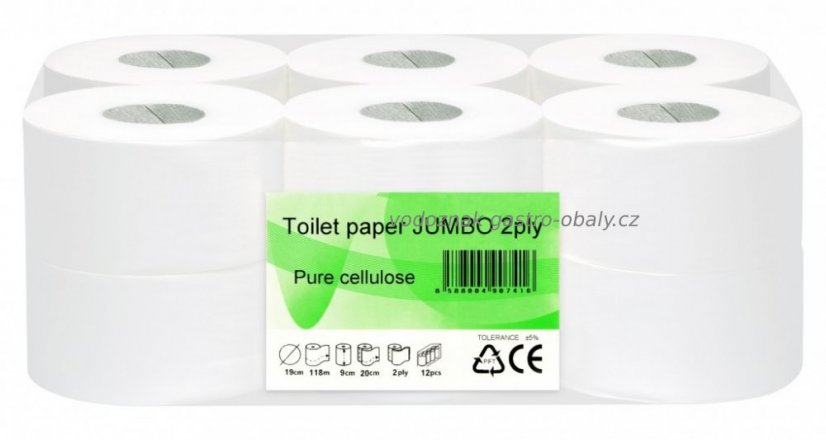 Toaletní papír Jumbo 2 vrst. cel. (6rolí)