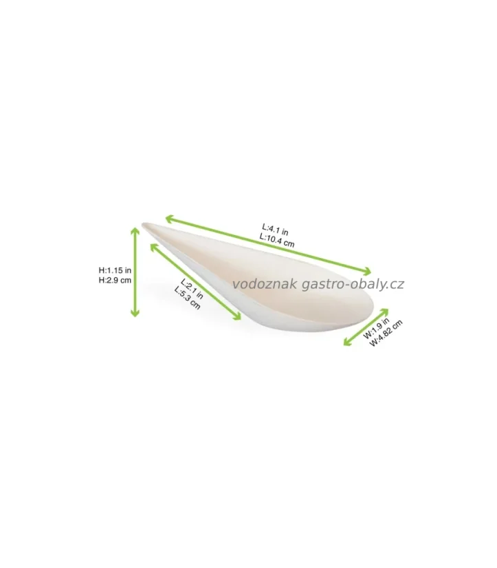 100% BIO mini talířek / miska z cukrové třtiny 105x52x30mm (300ks)