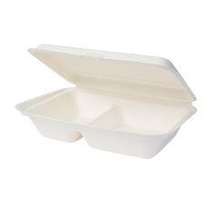 Krabička / Menubox na jídlo 2 dílná z cukrové třtiny (250ks) Krabička / Menubox na jídlo 2 dílná z cukrové třtiny (250ks)