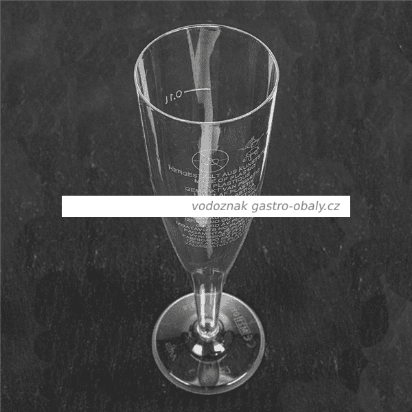Sklenka plast transparentní na šampaňské 100ml (180ks)